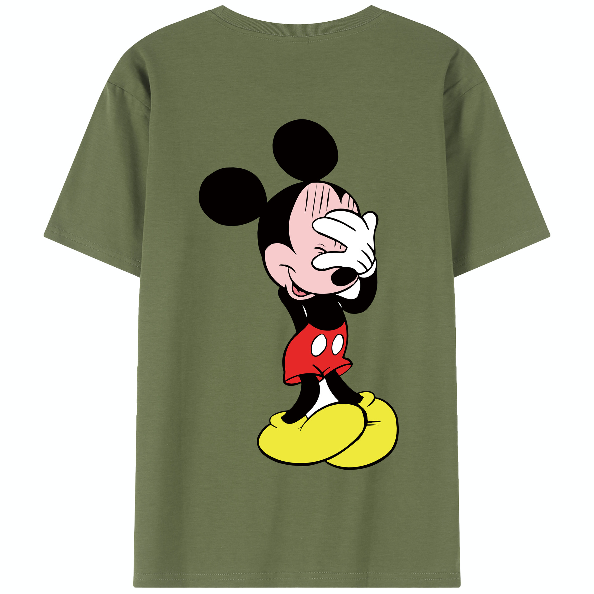 （画像用） ミッキーマウス Mickey Mouse 綿100％半袖Tシャツ（背面プリント）